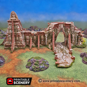 Ruined Walls of Eden - 15mm 20mm 28mm 32mm Brave New Worlds New Eden Terrain Scatter D&D DnD