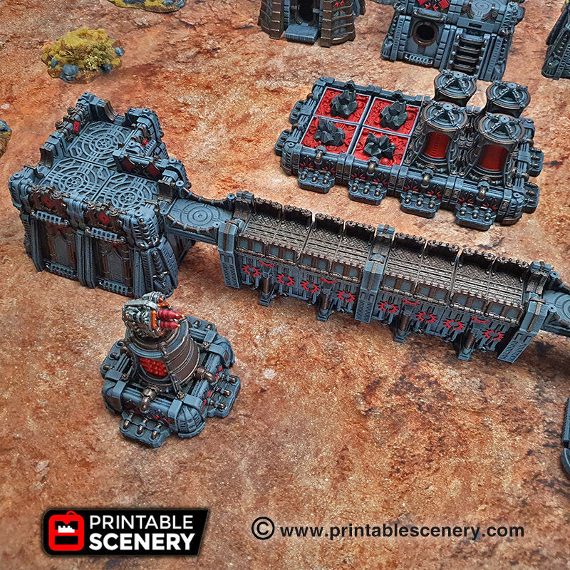 Sithic Fortified Walls Extension - 15mm 28mm 20mm 32mm Brave New Worlds Sithic Outpost Terrain Scatter D&D DnD