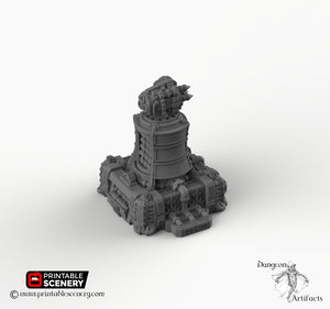 Sithic Outpost Missile Tower - 28mm 32mm Printable Scenery, Brave New Worlds, Sithic Outpost, Wargaming Tabletop
