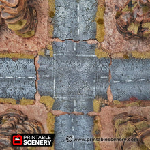 Load image into Gallery viewer, Desert Roads Deluxe Set - 15mm 20mm 28mm Brave New Worlds Dread Race Wargaming Terrain Gaslands D&amp;D, DnD