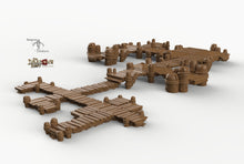 Load image into Gallery viewer, Ultimate RPG Piers and Docks Set - 28mm 32mm Dragon&#39;s Rest Wargaming Terrain Scatter D&amp;D DnD