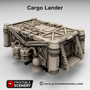Cargo Lander - 15mm 28mm 32mm Brave New Worlds Sanctuary-17 Terrain Scatter D&D DnD