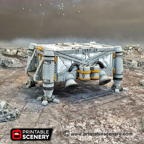 Cargo Lander - 15mm 28mm 32mm Brave New Worlds Sanctuary-17 Terrain Scatter D&D DnD