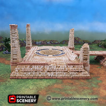 Load image into Gallery viewer, Eden Central Ruins - 15mm 28mm 32mm Brave New Worlds New Eden Terrain Scatter D&amp;D DnD