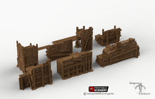 Load image into Gallery viewer, Junkfort Ramparts and Bastions - 15mm 20mm 28mm 32mm Brave New Worlds Wasteworld Terrain Scatter D&amp;D DnD