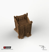Load image into Gallery viewer, Junkfort Lookout Tower - 15mm 28mm 20mm 32mm Brave New Worlds Wasteworld Gaslands Terrain Scatter D&amp;D DnD