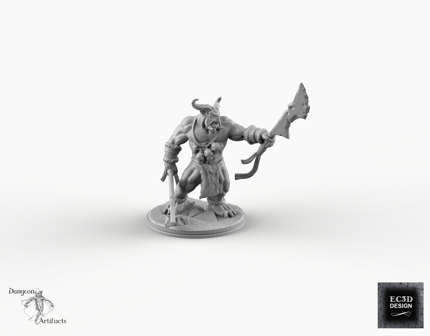 Orc-Demon Hybrid - EC3D Skyless Realms Wargaming RPG Tabletop Miniatures D&D DnD