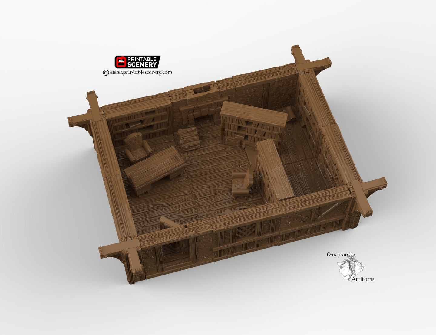 Wizard's Bookshop - 28mm 32mm Wargaming Terrain Scatter D&D DnD