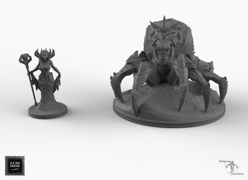 Spider Queen - EC3D Skyless Realms Wargaming Miniatures Monster D&D DnD