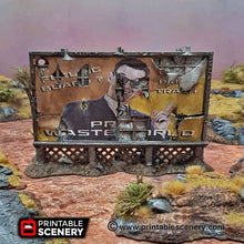 Load image into Gallery viewer, Dilapidated Billboard - 15mm 20mm 28mm 32mm Terrain Scatter Brave New Worlds Wasteworld Gaslands D&amp;D DnD