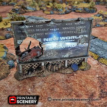 Load image into Gallery viewer, Wrecked Billboard - 15mm 20mm 28mm 32mm Terrain Scatter Brave New Worlds Wasteworld Gaslands D&amp;D DnD