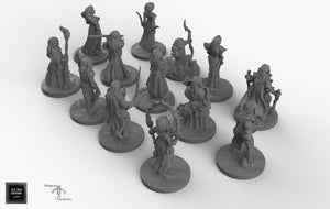 Dark Elf Miniatures Deluxe Set - Wargaming Miniatures Monsters D&D DnD Drow