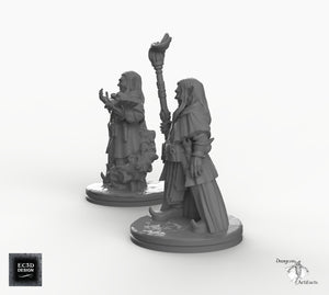 Dark Elf Wizard - EC3D Skyless Realms Wargaming Miniatures D&D DnD Drow PC