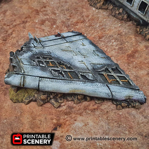 Crashed Aircraft - Airplane 15mm 28mm 20mm 32mm Brave New Worlds Wasteworld Gaslands Terrain Scatter D&D DnD