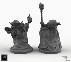 Mind Flayers - Mind Horror Warlock - Psyche Flaying Priests EC3D Skyless Realms Wargaming Miniatures D&D DnD