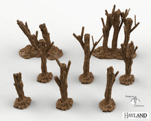 Load image into Gallery viewer, Wasteland Trees - 28mm 32mm Wargaming Terrain D&amp;D DnD