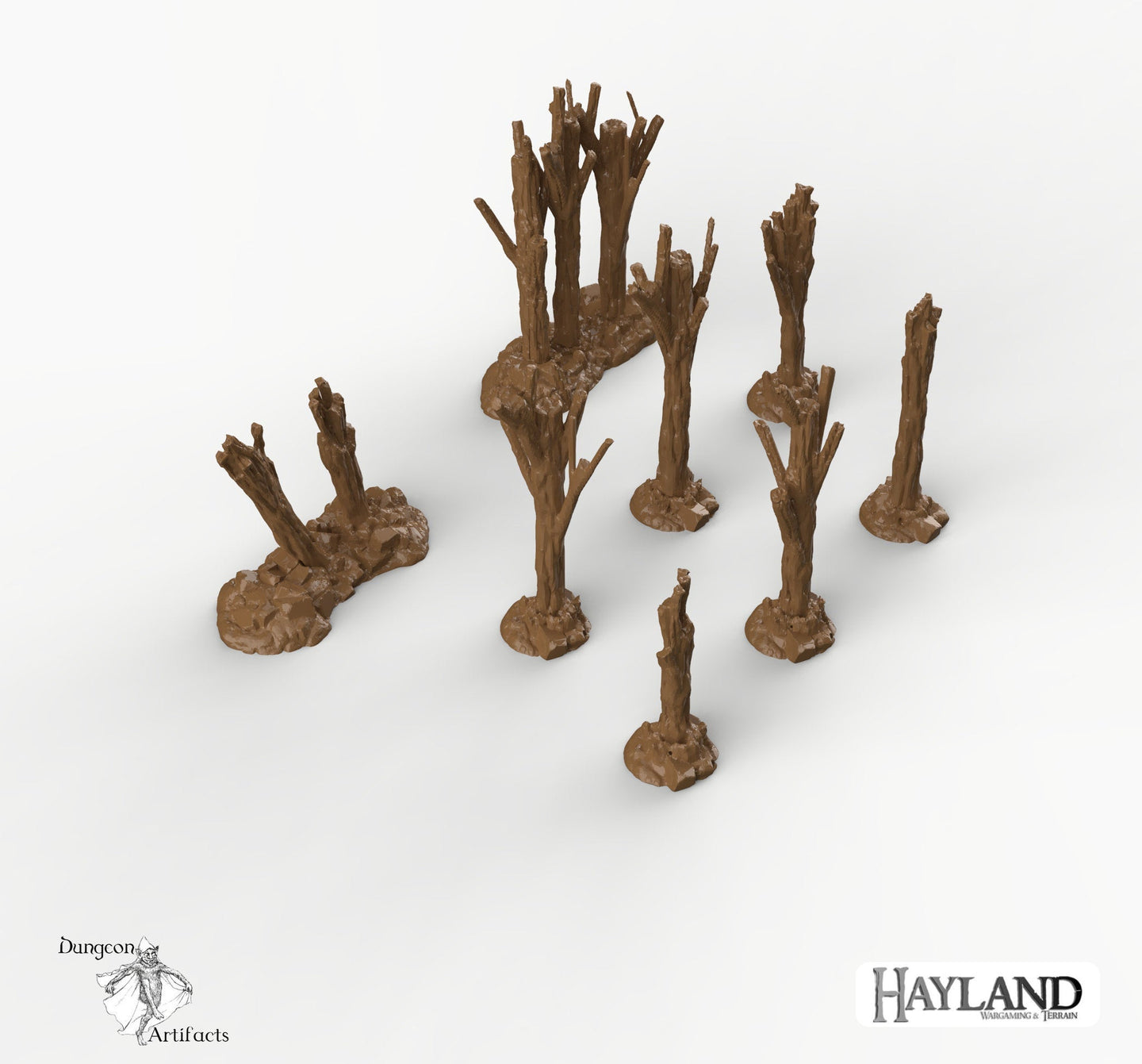 Wasteland Trees - 28mm 32mm Wargaming Terrain D&D DnD