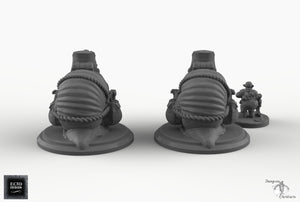 Snail-Riding Gnome Set - Snail Mount - 28mm 32mm EC3D Skyless Realms Wargaming Miniatures Monster D&D DnD