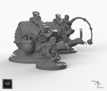 Load image into Gallery viewer, Snail-Riding Gnome Set - Snail Mount - 28mm 32mm EC3D Skyless Realms Wargaming Miniatures Monster D&amp;D DnD