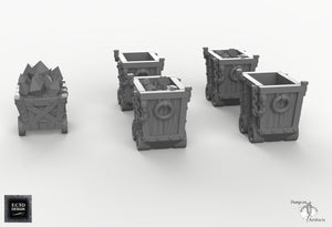 Mine Carts - 15mm 28mm 32mm Skyless Realms EC3D Wargaming Terrain D&D DnD