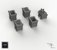 Load image into Gallery viewer, Mine Carts - 15mm 28mm 32mm Skyless Realms EC3D Wargaming Terrain D&amp;D DnD