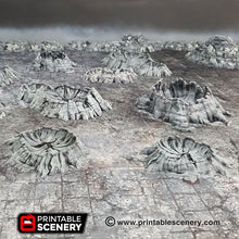 Load image into Gallery viewer, Lunar Craters - 15mm 28mm 32mm Brave New Worlds Sanctuary-17 Terrain Scatter D&amp;D DnD