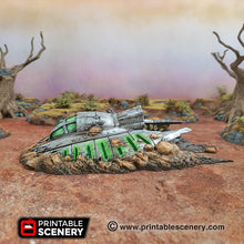 Load image into Gallery viewer, UFO Crash - 15mm 28mm 32mm Brave New Worlds New Eden Sanctuary-17 Terrain Scatter D&amp;D DnD