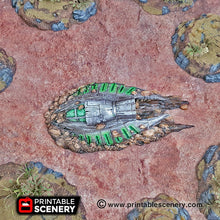 Load image into Gallery viewer, UFO Crash - 15mm 28mm 32mm Brave New Worlds New Eden Sanctuary-17 Terrain Scatter D&amp;D DnD