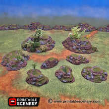 Load image into Gallery viewer, Modular Hills - 15mm 28mm 20mm 32mm Brave New Worlds Wasteworld Gaslands New Eden Terrain Scatter D&amp;D DnD