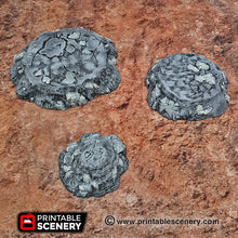 Load image into Gallery viewer, Modular Hills - 15mm 28mm 20mm 32mm Brave New Worlds Wasteworld Gaslands New Eden Terrain Scatter D&amp;D DnD