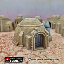 Load image into Gallery viewer, Sci-Fi House and Grain Silo - 15mm 28mm 32mm Brave New Worlds Sanctuary-17 Terrain Scatter D&amp;D DnD