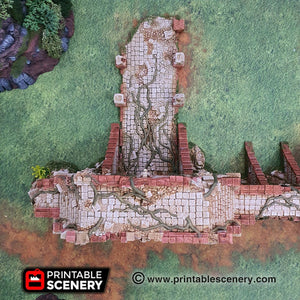 Ruined Walls of Eden - 15mm 20mm 28mm 32mm Brave New Worlds New Eden Terrain Scatter D&D DnD