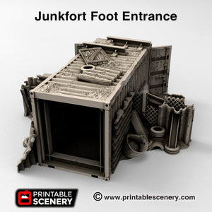 Junkfort Foot Entrance - 15mm 28mm 20mm 32mm Brave New Worlds Wasteworld Gaslands Terrain Scatter D&D DnD