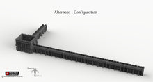 Load image into Gallery viewer, Sithic Fortified Walls Perimeter - 15mm 28mm 32mm Printable Scenery, Brave New Worlds Sithic Outpost Wargaming Tabletop