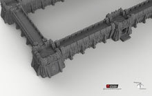 Load image into Gallery viewer, Sithic Fortified Walls Perimeter - 15mm 28mm 32mm Printable Scenery, Brave New Worlds Sithic Outpost Wargaming Tabletop