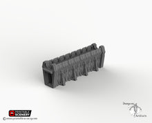 Load image into Gallery viewer, Sithic Fortified Walls Extension - 15mm 28mm 20mm 32mm Brave New Worlds Sithic Outpost Terrain Scatter D&amp;D DnD