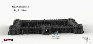 Sithic Fortified Walls Perimeter - 15mm 28mm 32mm Printable Scenery, Brave New Worlds Sithic Outpost Wargaming Tabletop