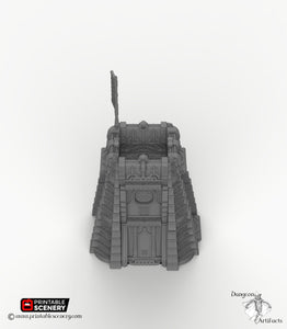 Sithic Outpost Guard Tower - 28mm 32mm Printable Scenery, Brave New Worlds, Sithic Outpost, Wargaming Tabletop