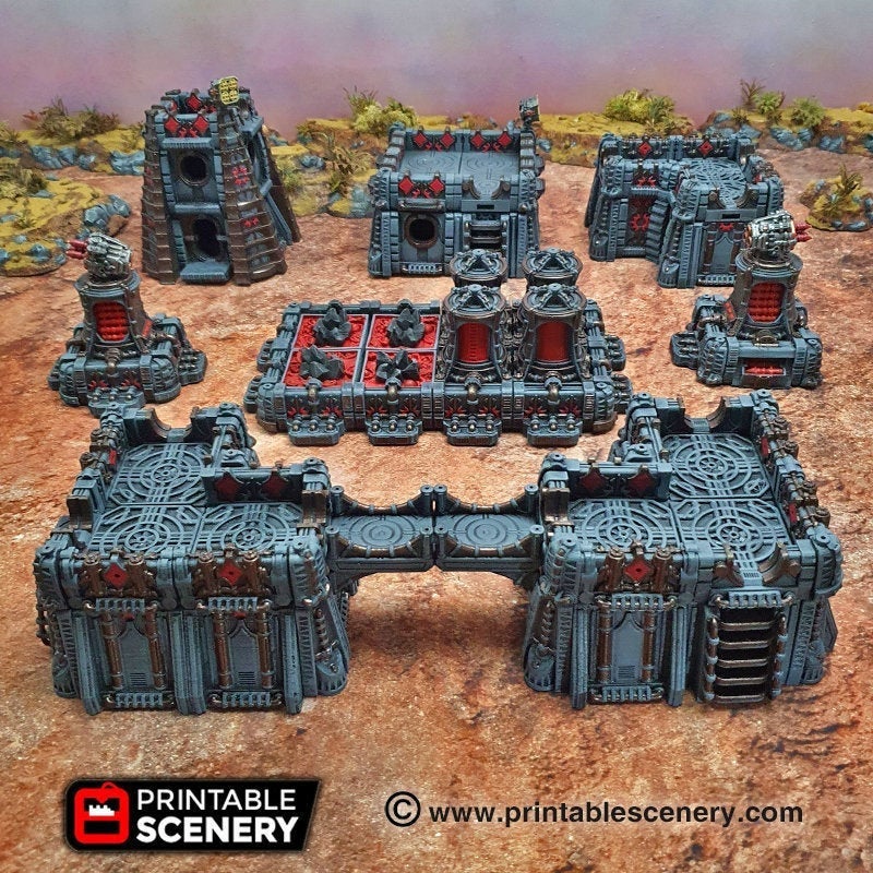 Sithic Outpost Deluxe Set - 28mm 32mm Brave New Worlds Sithic Outpost Terrain Scatter D&D DnD