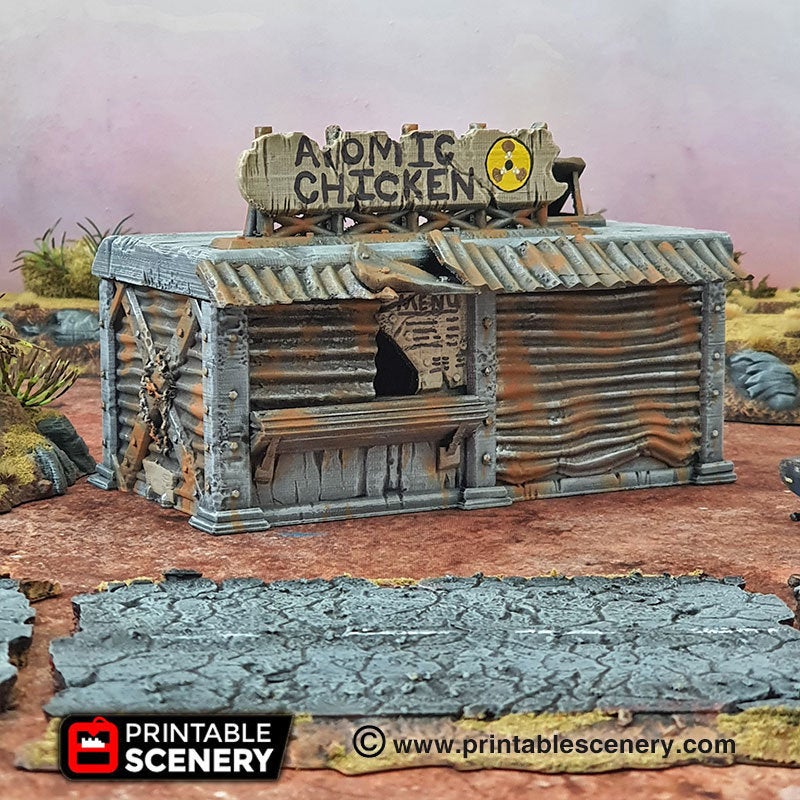 Junkfood Franchise - Junkfort Franchise 15mm 28mm 20mm 32mm Brave New Worlds Wasteworld Gaslands Terrain Scatter D&D DnD