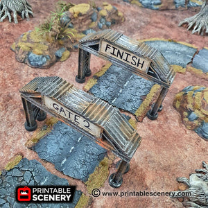 Checkpoint Racing Sign - 15mm 28mm 20mm 32mm Brave New Worlds Wasteworld Gaslands Terrain Scatter D&D DnD