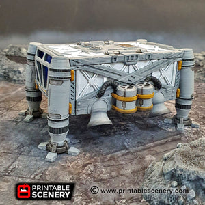 Cargo Lander - 15mm 28mm 32mm Brave New Worlds Sanctuary-17 Terrain Scatter D&D DnD