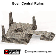 Load image into Gallery viewer, Eden Central Ruins - 15mm 28mm 32mm Brave New Worlds New Eden Terrain Scatter D&amp;D DnD