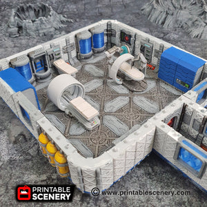 Sci-fi Hospital Beds - 28mm 32mm Brave New Worlds Sanctuary 17 Terrain Scatter D&D