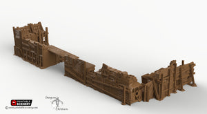 Junkfort Ramparts and Bastions - 15mm 20mm 28mm 32mm Brave New Worlds Wasteworld Terrain Scatter D&D DnD