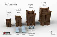 Load image into Gallery viewer, Junkfort Lookout Tower - 15mm 28mm 20mm 32mm Brave New Worlds Wasteworld Gaslands Terrain Scatter D&amp;D DnD