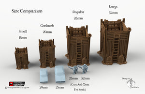 Junkfort Lookout Tower - 15mm 28mm 20mm 32mm Brave New Worlds Wasteworld Gaslands Terrain Scatter D&D DnD