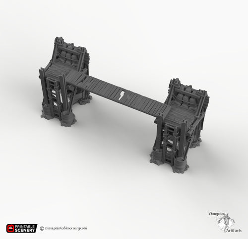 Junkfort Pedestrian Overpass - 15mm 20mm 28mm 32mm Brave New Worlds Wasteworld Gaslands Terrain Scatter D&D DnD