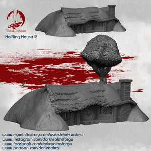 Halfling House 2 - 15mm 28mm Dark Realms Wargaming Terrain Scatter D&D DnD