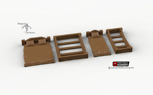 Simple RPG Beds - 28mm 32mm Furniture Clorehaven and Goblin Grotto Wargaming Terrain Scatter D&D DnD